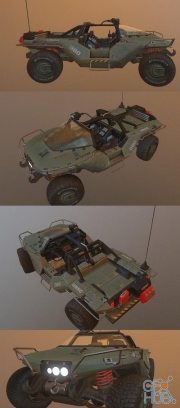 Warthog Buggy from Halo Game PBR