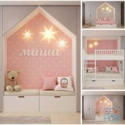 Cribs and wardrobes for children