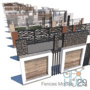 CGTrader – Modern fence collection VR / AR / low-poly 3D models