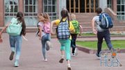 MotionArray – School Kids With Backpacks Running 744323