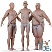3D Scan Store – Morphable Male Base Mesh