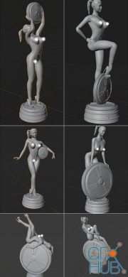 Duke Nukem Forever Casino Girl Statue 1-5 – 3D Print