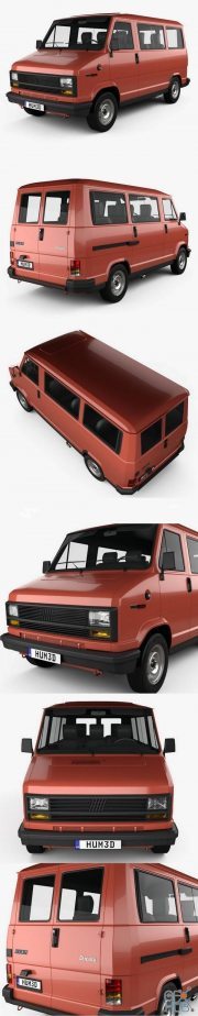 Fiat Ducato Passenger Van 1981 Hum 3D