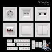 Sockets and switches Schneider Asfora White