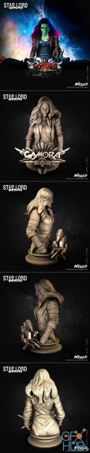 3DWicked - Starlord & Gamora - Gamora Bust – 3D Print