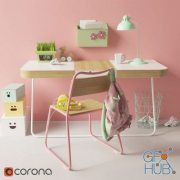 Green and pink furniture set