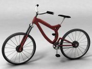 Stylish red bicycle