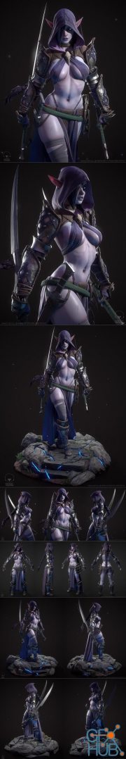 Dark Elf Assassin – 3D Print