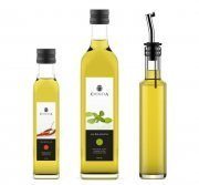 Three bottles of vegetable oil