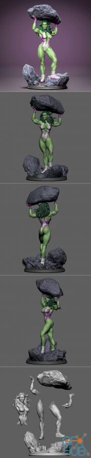 She Hulk V2 from Marvel – 3D Print