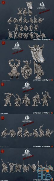 Head Hunters Miniatures - Feral Orcs September 2021 – 3D Print