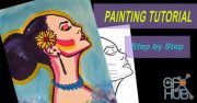 Skillshare – ACRYLIC PAINTING Tutorial + FREE TRACEABLE to Paint along – EASY Step by Step for beginners