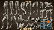 ArtStation – 26 Male leg poses 3D models ZTL+OBJ+STL