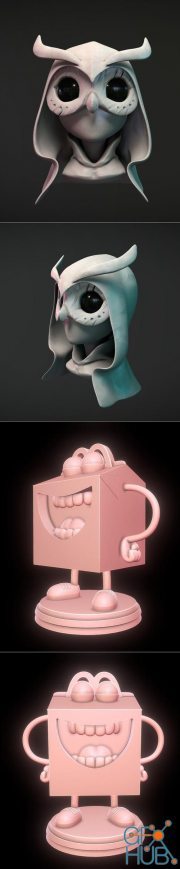 SculptJanuary - Day 2 Mask and Happy - McDonald's Mascot – 3D Print