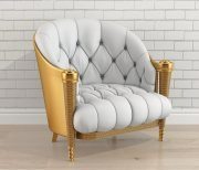 White and gold armchair