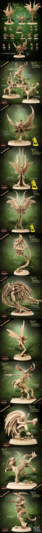 Heroes Infinite – Summer Fairies Of The Enchanted Forest – 3D Print