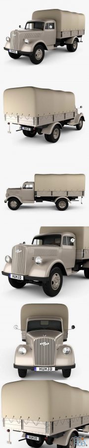 Hum3D | Opel Blitz Flatbed Truck 1940