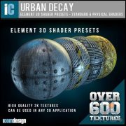Gumroad – Urban Decay Shader Pack For Element 3D