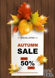 Autumn sale leaves decorative colourful background 3 (AI)