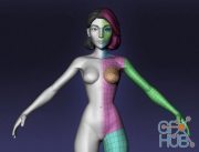 CGTrader – Female cartoon base mesh 3D model