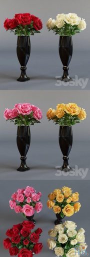 Four Bouquet of Roses