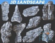 Cubebrush – Low poly Realistic Rocky Sharp Cliff Modular Pack