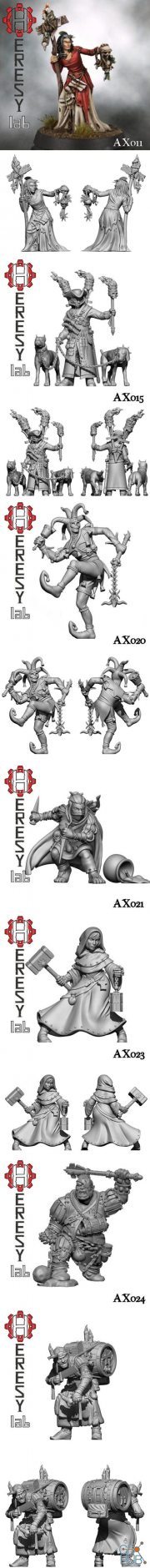 AX014 - AX025 – Citizens of the Old World – 3D Print Model