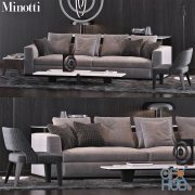 Minotti furniture set with decor