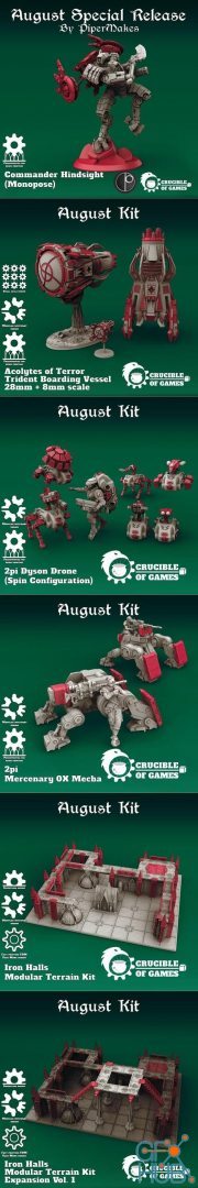 Crucible of Games August 2021 – 3D Print