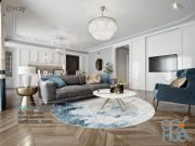 Living Room Interior Space 2020 A003 Vray