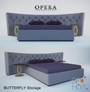 Angelo Cappellin BUTTERFLY Storage bed