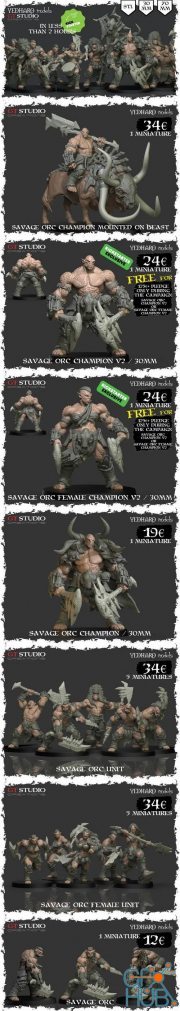 Kickstarter - Savage Orc Miniatures by Yedharo-GT Studio – 3D Print