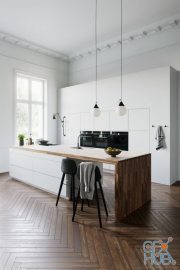 CGTrader – White Kitchen by Kvik 3D model