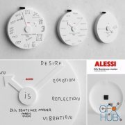 Blank wall clock MGU02 by Alessi