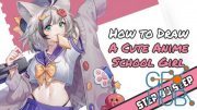 Wingfox – How to Draw A Cute Anime School Girl Step by Step
