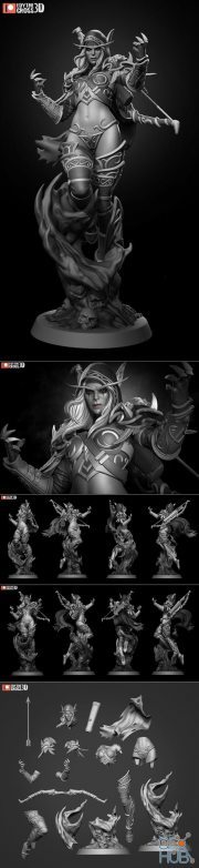 3D Model – Female Death Knight from World Of Warcraft – 3D Print | GFX-HUB