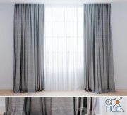 Curtains gray with tulle  Modern curtains