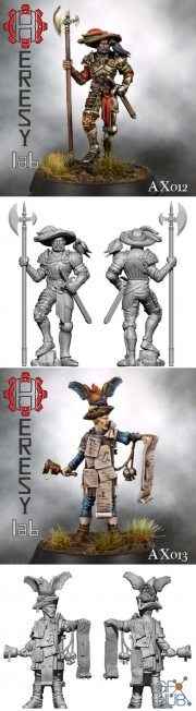 AX012 Kurt and AX013 Gherard – Citizens of the Old World – 3D Print