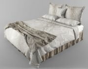 Bedclothes in gray-beige color