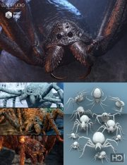 DAZ3D – Giant Monster Spider HD Bundle
