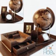 Desktop accessories with a globe