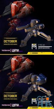 Cyberpunk - D-TEC A1 - A2 - sentry gun – 3D Print