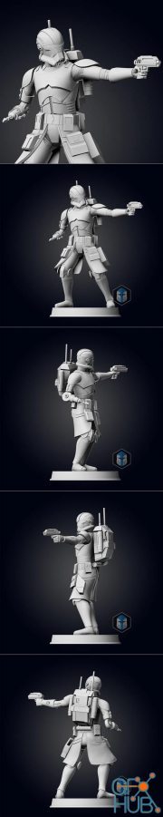 Bad Batch Echo Figurine - Pose 1 – 3D Print