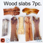 Wood Slab 7pcs (Vray, Corona)