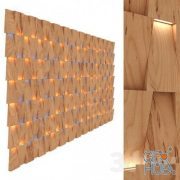 Modern 3D wall panel with lighting variation