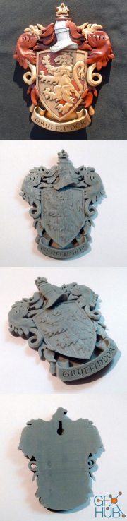 Coat of Arms - Gryffindor - 3D Print