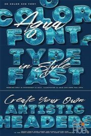 Aqua Color Font