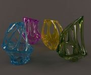 Vase made of colored glass