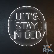 Neon «Lets stay in bed»