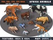 Cubebrush – Animals Africa Cartoon Collection – Animated 03